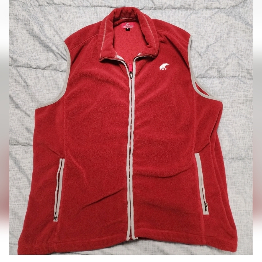 Tuskwear Alabama Football Crimson Tide Embroider Red Vest XL W/ Elephant & Logo